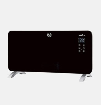 Emisor Termico Cristal Gaban 2000w Negro Control Wifi 2potencias Temporiz.mural/portat.38x92x6,68 Cm