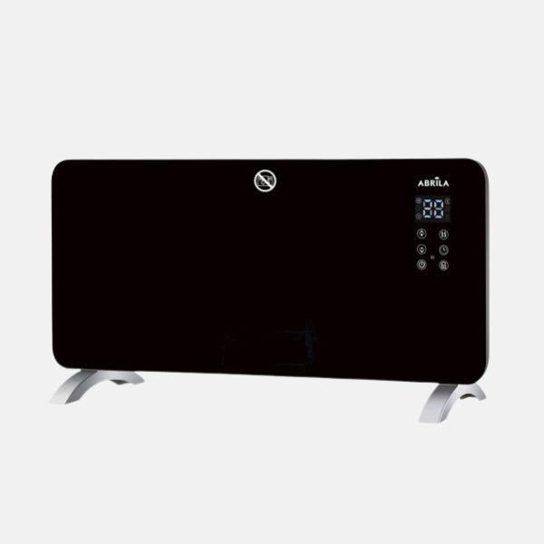 Emisor Termico Cristal Gaban 2000w Negro Control Wifi 2potencias Temporiz.mural/portat.38x92x6,68 Cm